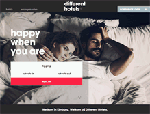 Tablet Screenshot of differenthotels.be